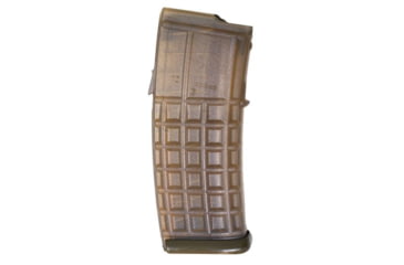 Image of Steyr AUG A3 M1 5.56x45mm 30 Round Detachable Rifle Magazine, Clear Smoke Amber/OD Green, 1 Pack, Polymer, 1200050500-30RD