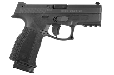 Image of Steyr M-A2-Series Pistol, 9mm Luger, 4 in barrel, black polymer frame, interchangeable polymer grip, recoil operated semi-automatic, double-action, trigger and internal firing pin safety, triangular/trapezoid, 17 round magazine, ST-M-A2-SERIES-FRRMPG