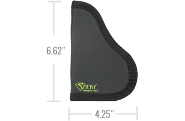 Image of Sticky Holsters MD-4 Holster Modified for Laser, Glock 43, S&amp;W Shield, SAI Xds, Walt. PPS, Moss. Mc1 w/Laser Or Light, Ambidextrous, Black, Medium, MD4MODLAS