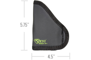 Image of Sticky Holsters SM-5 Holster Modified for Laser, Glock 42, Sig P365, P938 W/ Laser Or Light, Ambidextrous, Black, Small, SM-5 Modified for Laser