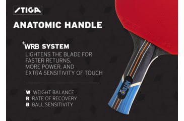 Image of STIGA Nitro Table Tennis Racket, Red, T1271