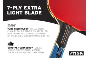 Image of STIGA Nitro Table Tennis Racket, Red, T1271