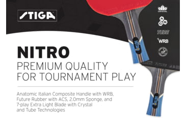 Image of STIGA Nitro Table Tennis Racket, Red, T1271