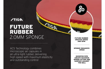 Image of STIGA Nitro Table Tennis Racket, Red, T1271