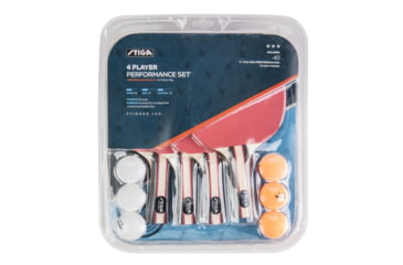 Image of STIGA Performance 4-Player Table Tennis Racket Set, Red / Black, T1365