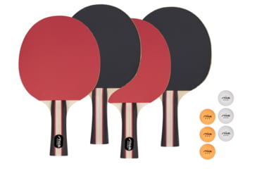 Image of STIGA Performance 4-Player Table Tennis Racket Set, Red / Black, T1365