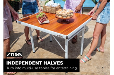 Image of STIGA Space Saver Woodgrain Edition Table Tennis Table, Woodgrain, T8460-2W