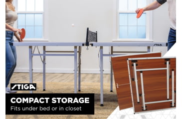 Image of STIGA Space Saver Woodgrain Edition Table Tennis Table, Woodgrain, T8460-2W