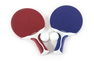 Image of Stiga Table Tennis Flow 2 Player Set, Red &amp; Blue, T1286