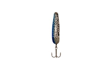 Image of Stinger Scorpion Spoon Lightweight Trolling Spoon, 2.25in .1oz., #5 VMC Hooks, Silver Hammered, Blue Edge, XSH53