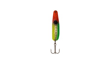 Image of Stinger Scorpion Spoon Lightweight Trolling Spoon, 2.25in .1oz., #5 VMC Hooks, Silver Hammered, Mixed Veggies, XSH125