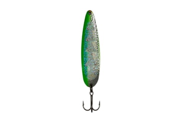 Image of Stinger Stinger Spoon Lightweight Trolling Spoon, 3.75in .3oz., #2 VMC Hooks, Silver Hammered, Green Wiggler, SH52CI29