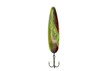 Image of Stinger Stinger Spoon Lightweight Trolling Spoon, 3.75in .3oz., #2 VMC Hooks, Silver Hammered, Modified Carmel Dolphin, SH326