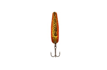 Image of Stinger Stinger Spoon Lightweight Trolling Spoon, 3.75in .3oz., #2 VMC Hooks, Silver Hammered, Tangerine, SH76