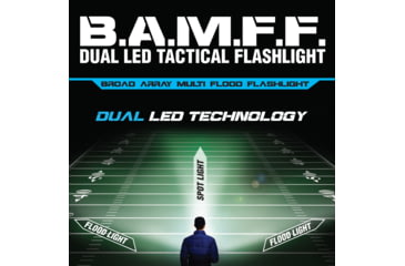 Image of STKR Concepts BAMFF 4.0XL- 400 Lumens Dual LED Flashlight, Black/ Red, 00156