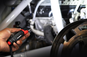 Image of STKR Concepts BAMFF 8.0- 800 Lumens Rechargeable Dual LED Flashlight, Black/ Red, 00341