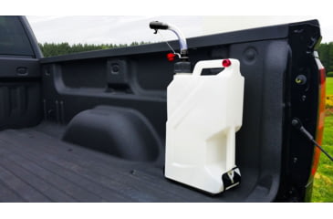 Image of STKR Concepts EZ5 Combo, 5 Gallon Utility Jug W/ Hose Bender And Floor Mount, White, 00104