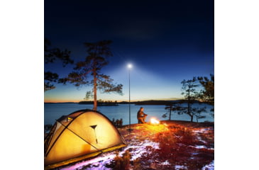 Image of STKR Concepts Fli PRO Telescoping Canopy Light, 8 Foot Extention, Removable Flashlight, Black, 12679