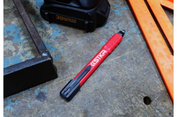 Image of STKR Concepts Mechanical Carpenter Pencil w/ 3 pieces of Lead, Red, 77629