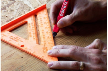 Image of STKR Concepts Mechanical Carpenter Pencil w/ 3 pieces of Lead, Red, 77629