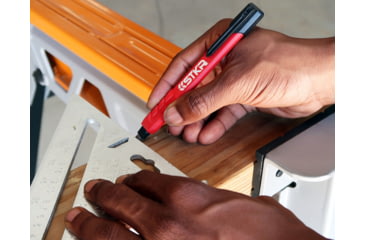 Image of STKR Concepts Mechanical Carpenter Pencil w/ 3 pieces of Lead, Red, 77629