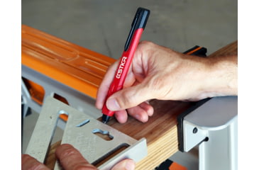 Image of STKR Concepts Mechanical Carpenter Pencil w/ 3 pieces of Lead, Red, 77629