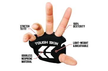 Image of STKR Concepts Tough Skin- Palm Protective Gloves, Black, Small/ Medium, 00117