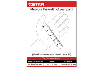 Image of STKR Concepts Tough Skin- Palm Protective Gloves, Black, Small/ Medium, 00117