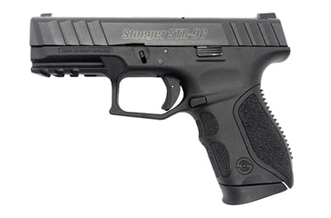 Image of Stoeger STR-9C Pistol, 9mm Luger, 3.8in barrel, black polymer frame, integrated polymer grip, recoil operated semi-automatic, fixed white 3-dot, 13 round magazine, SG-STR-9C-9MM-3.8-1-FRRMPG