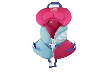 Image of Stohlquist Unisex Child PFD, Aqua/Pink, Child 30-50 lbs, QF1414121