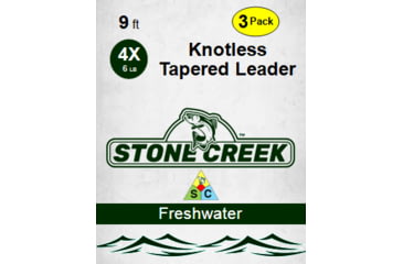 Image of Stone Creek Looped Leaders, 9ft, 6X, 3 Pack, Clear, SCL96XC-3