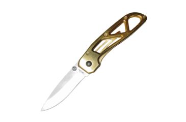 Image of Stone River Gear Ceramic Folding Knife, Lock w/Pocket Clip, Gold/White, 6.5 SRG5GTW