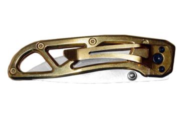 Image of Stone River Gear Ceramic Folding Knife, Lock w/Pocket Clip, Gold/White, 6.5 SRG5GTW