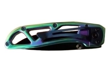 Image of Stone River Gear Ceramic Folding Knife, Lock w/Pocket Clip, Rainbow/Black, 6.5 SRG5RTB
