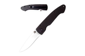 Image of Stone River Gear Ceramic Folding Knife w/Carbon Fiber Handle, Grey/Black, 6.5 SRG2CFW