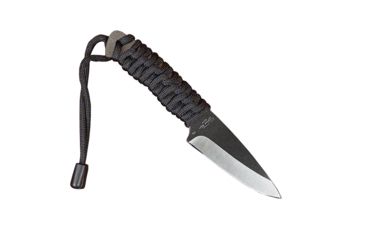 Image of Stone River Gear Ceramic Neck Knife,5in,Black w/Paracord Handle, Kydex Sheath and Bonus Belt Sheath SRG3NCS