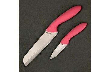 Image of Stone River Gear Ceramic Santoku and Paring Knife Gift Set, Pink-White, 6.0, 3.0 SRG23CKP