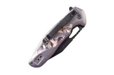 Image of Stone River Gear Folding Knife w/Mossy Oak Break up Country Countoured Comport Grip Handles Sheath, Camo/Black, 3.25 SRG4TSCP