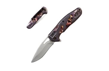 Image of Stone River Gear Force Folding Liner Lock Knife w/Grip Handle, Camo/Grey, 2.75 SRG3DPCP