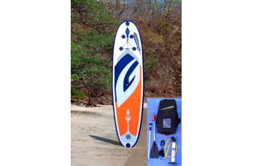 Image of Stone River Gear Gladiator SPORT Paddle Board, White/Blue/Orange  GU10.6 SPORT
