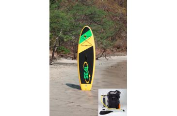 Image of Stone River Gear PUP Paddle Board, Black/Green/Yellow SPB9P