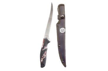 Image of Stone River Gear Super Flex Fillet Knife w/Grip Handle and Sheath, Camo/Grey, 7 SRG7FSCP