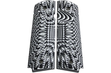 Image of Stoner CNC Aggressive Starburst G10 Gun Grips fit 1911 Full Size, Arctic Camo, 1911 Full Size-Slim-188 Magwell, STO-1911F-AS-CMAG-ARC-SLIM