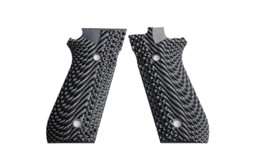 Image of Stoner CNC Beretta 92 Slash and Burn G10 Gun Grips Fits 92FS/96 M9 Series Pistol, Grey Black, STO-BR-B92-SB-GRB