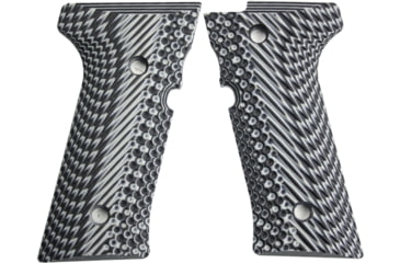 Image of Stoner CNC Beretta Vertec and M9A3 Slash and Burn G10 Gun Grips Fits Vertec and M9A3 Series, Grey Black, STO-BR-VTEC-SB-GRB