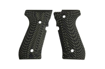 Image of Stoner CNC Beretta 92 Slash and Burn G10 Gun Grips Fits 92FS/96 M9 Series Pistol, OD Green Black, STO-BR-B92-SB-ODG