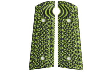 Image of Stoner CNC Hudson H9 Golf Ball G10 Gun Grips Fit H9, Neon Green Black, STO-HU-GB-NG
