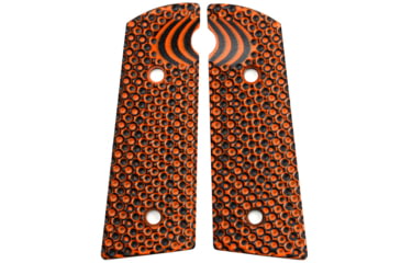 Image of Stoner CNC Hudson H9 Golf Ball G10 Gun Grips Fit H9, Orange Black, STO-HU-GB-ORG