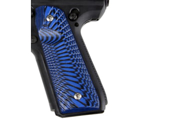 Image of Stoner CNC Ruger Generation 3 22/45 Lite G10 Gun Grips Starburst Design Fits Ruger 22 45 Lite Generation 3 Rimfire, Blue/Black, STO-III2245-ST-BLB