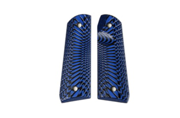 Image of Stoner CNC Ruger Generation 3 22/45 Lite G10 Gun Grips Starburst Design Fits Ruger 22 45 Lite Generation 3 Rimfire, Blue/Black, STO-III2245-ST-BLB